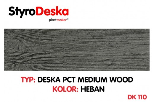 Profil drewnopodobny Styrodeska Medium Wood kolor HEBAN wymiar 14 cm x 200 cm x 1 cm  cena za 1 m2